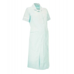 Maternity Stripe Dress (Aqua With White Trim) - NF56