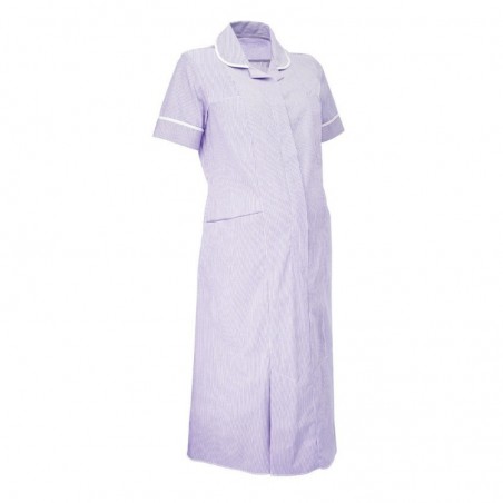 Maternity Stripe Dress (Lilac With White Trim) - NF56 Maternity Stripe Dress (Lilac With White Trim) - NF56