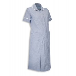 Maternity Stripe Dress (Navy With White Trim) - NF56