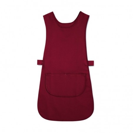 Long Length Tabard with Pocket (Burgundy Pack of 1) - W193 Long Length Tabard with Pocket (Burgundy Pack of 1) - W193