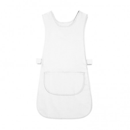 Long Length Tabard with Pocket (White Pack of 1) - W193
