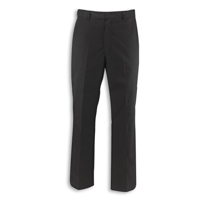Comfortable and formal men's work trousers suitable for a range of professions. Men's innovative trousers have a hidden elasticated waistband that moves with you ensuring comfort and a great fit. Featuring two hip pockets, a back welt pocket, and a zip fly with hook and bar fastening. Available in two colours with various sizing options.
