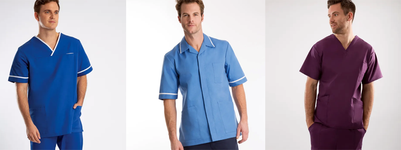 Our full range of high-quality and practical men's healthcare uniform tunics. We offer a comprehensive range of high-quality, true fitting expertly made men's tunic uniforms which have proven to be extremely popular with busy professionals working within a multitude of industries including healthcare, leisure, and hospitality. Tough and hardwearing, Our range of men's tunics are manufactured to the highest standards never compromising on quality giving the wearer longevity of use with durability, comfort, and style. Our men's workwear tunics are available in a range of sizes and colour options.