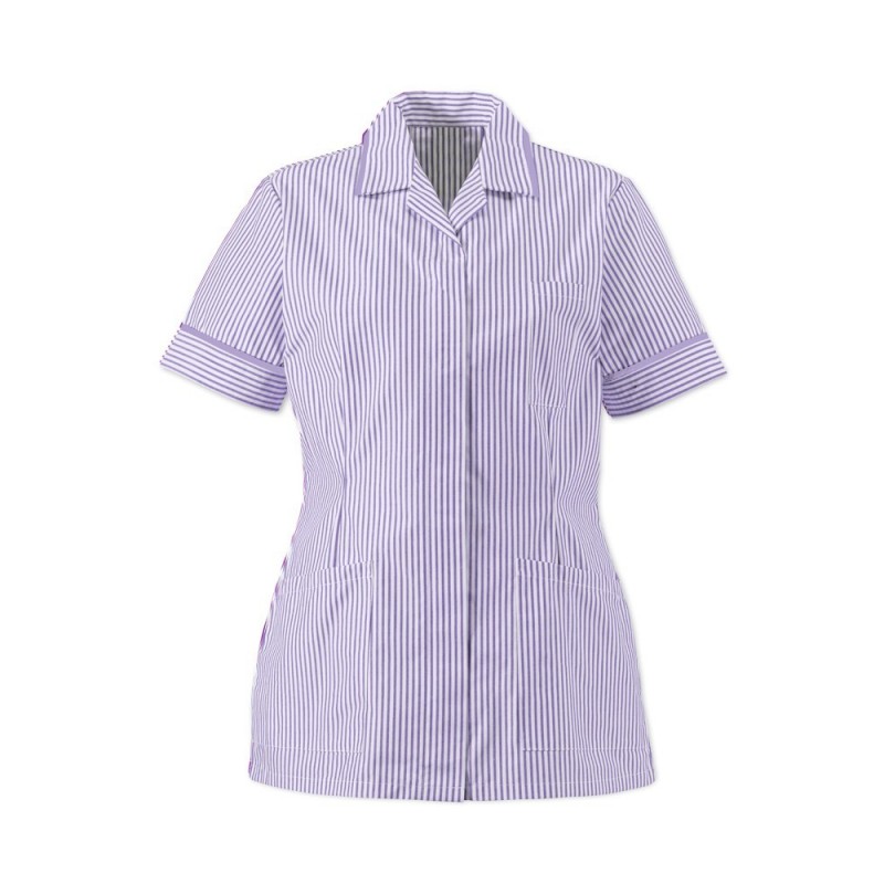 Women’s lightweight stripe tunic that is suitable for all healthcare roles. Women’s lightweight stripe tunic is made from lightweight fabric with a back pleat for comfort. Features pockets and concealed zip fastening for a smart look. Various colours and sizes are available.
