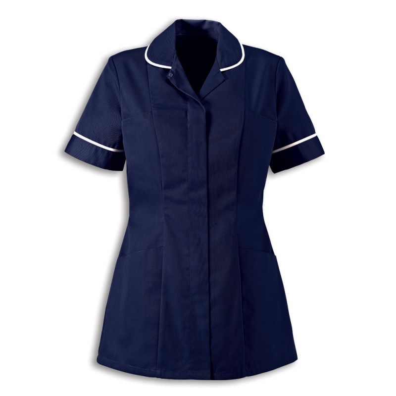 Women’s lightweight tunic specifically developed for wearer comfort in warmer conditions. A stylish and practical women's healthcare tunic made for warmer working environments. Featuring two chest pockets and two hip pockets with concealed zip front and back vents.