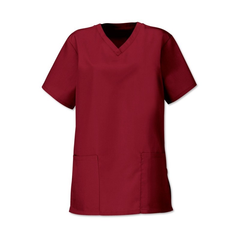 Women’s lightweight scrub tunic top is suitable for healthcare professionals.
Short-sleeved with a V-neck supporting two practical side hip pockets. This garment is easily laundered and is available in a choice of colours and sizes.